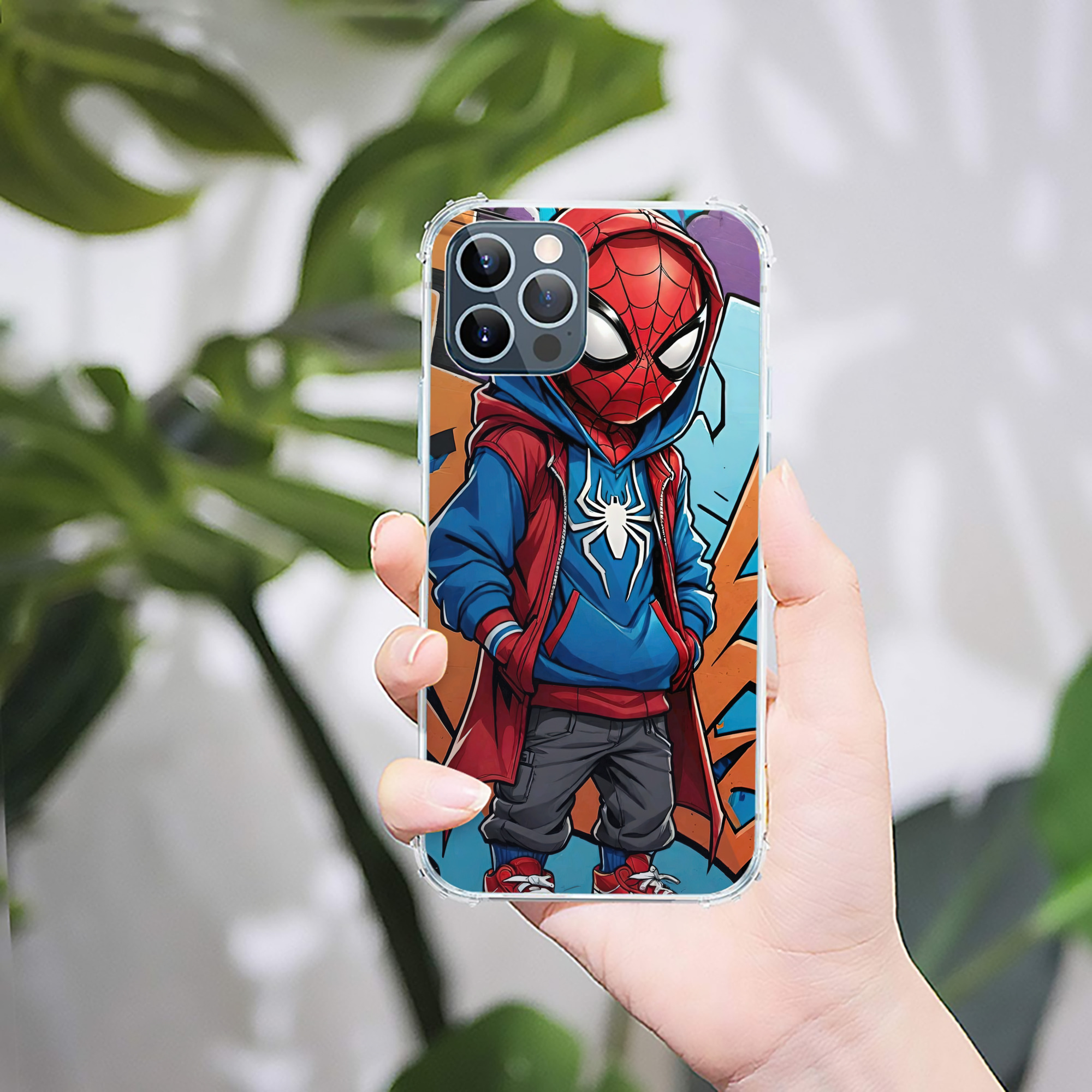 （画像用） Spider Man スパイダーマン 【iPhone 12シリーズ対応】透明スマホケース（クリアソフトケース）